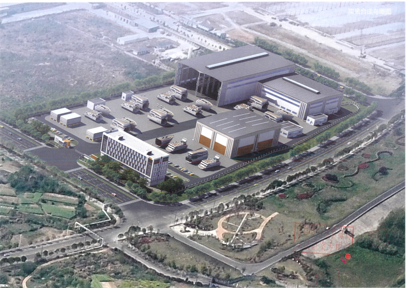 新能源绿色船舶项目鸟瞰图